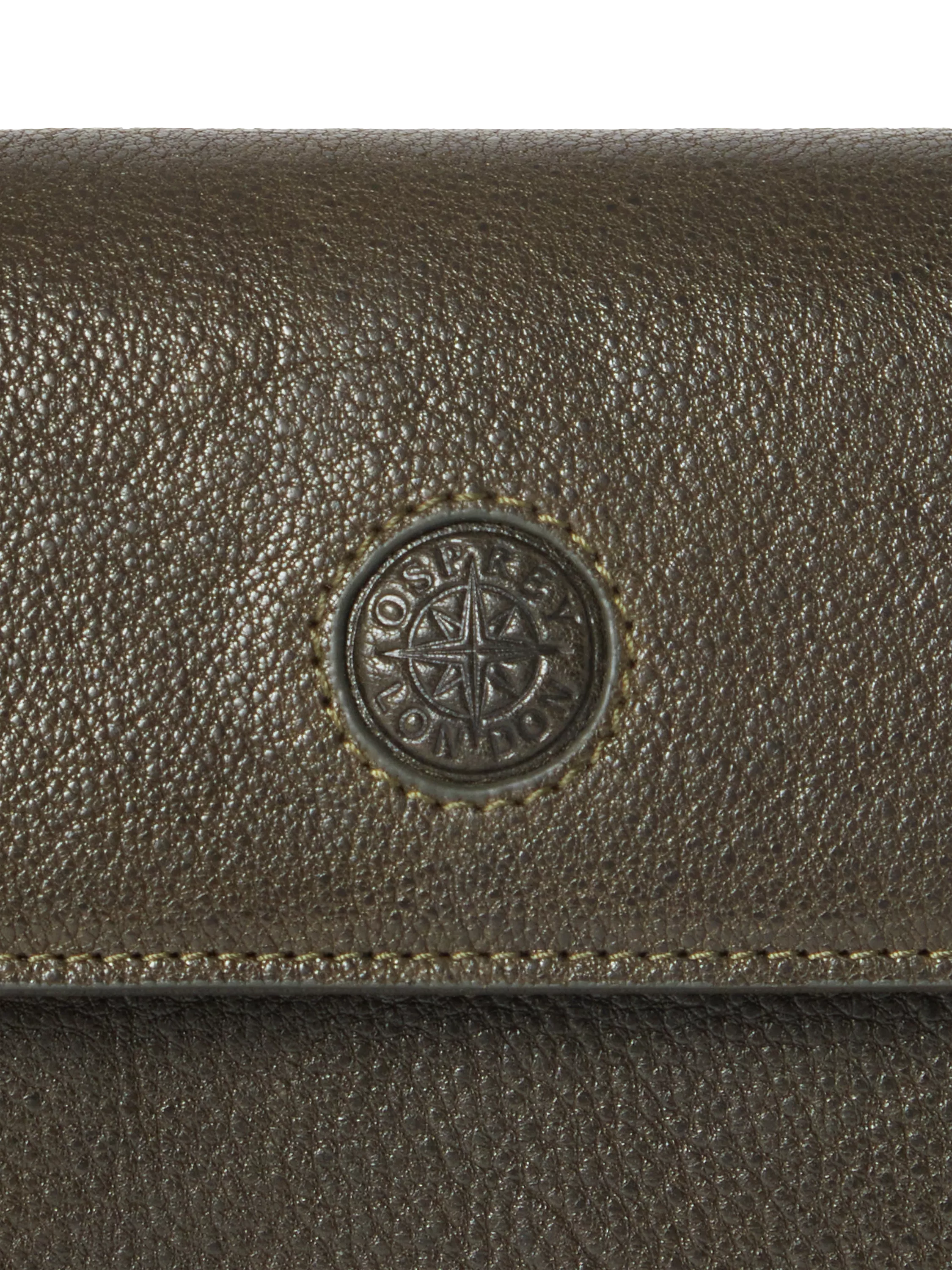 OSPREY LONDON Compass Leather Travel Organiser Dark Olive (British brand)