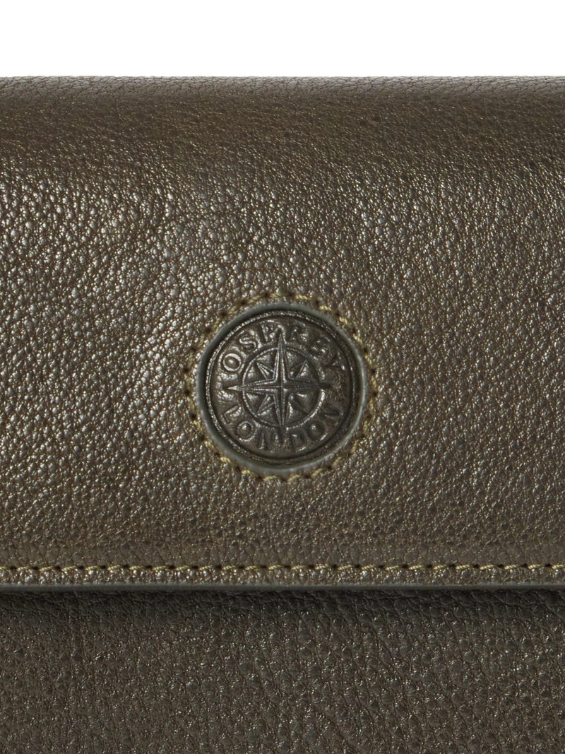 OSPREY LONDON Compass Leather Travel Organiser Dark Olive (British brand)