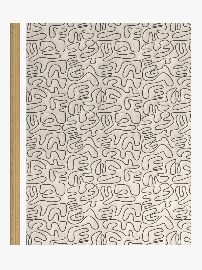 John Lewis blackout roller blind Scribble Black/Putty 122x190cm, imported from the UK