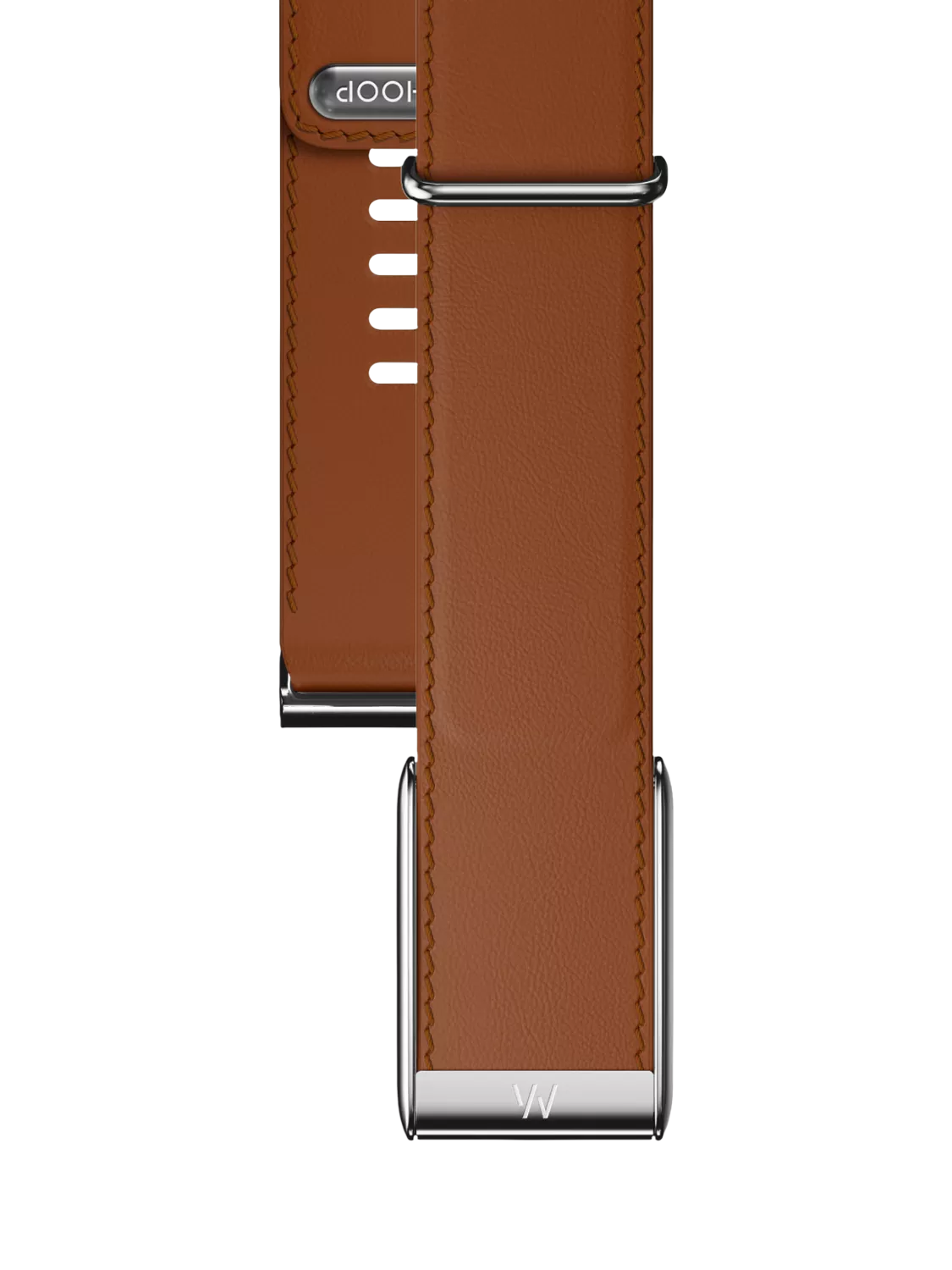 WHOOP LeatherLuxe Straight 5.0 Chestnut Band Strap Small