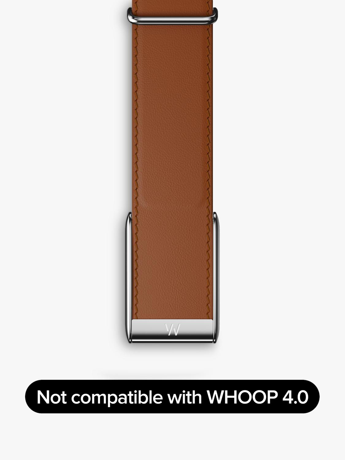 WHOOP LeatherLuxe Straight 5.0 band strap brown (British brand)