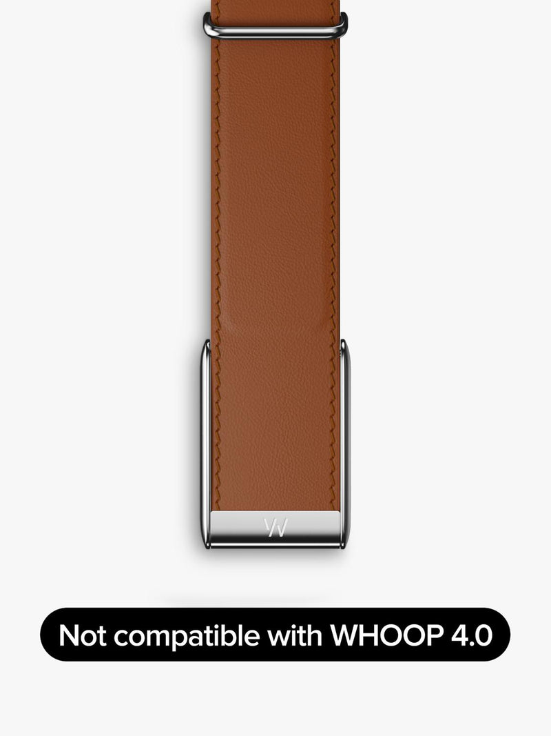 WHOOP LeatherLuxe Straight 5.0 band strap brown (British brand)