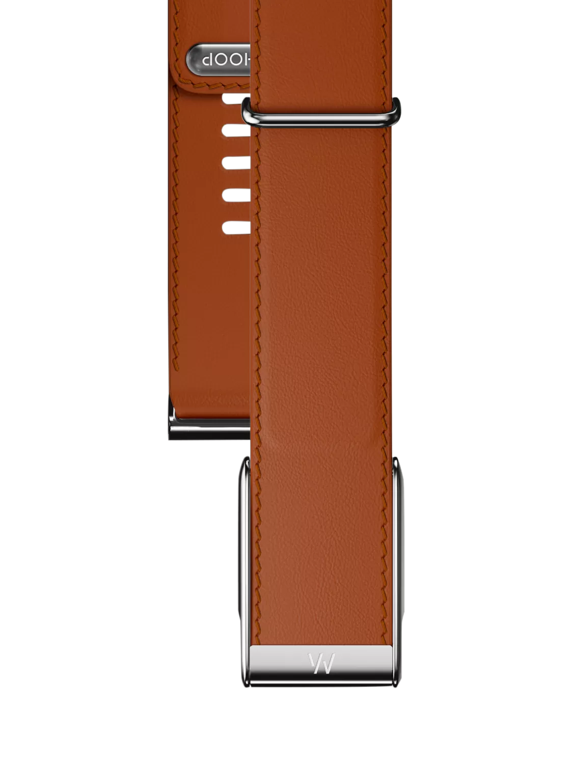 WHOOP LeatherLuxe Straight MG Chestnut Brown Fitness Tracker Band Strap