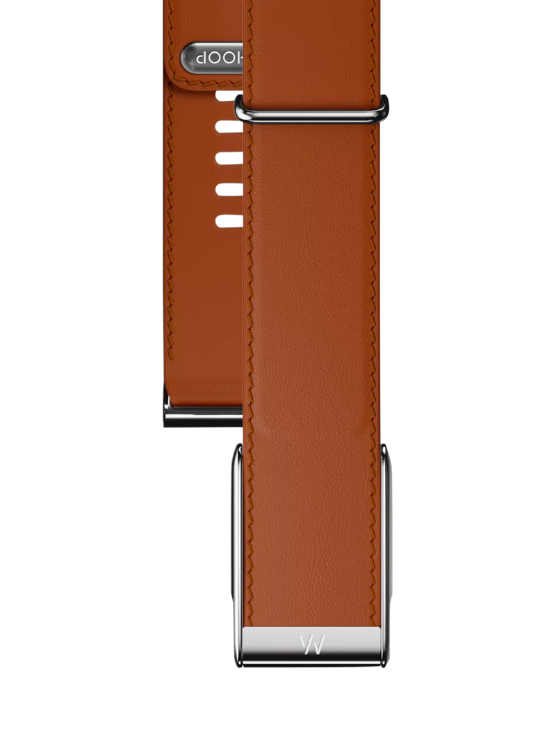 WHOOP LeatherLuxe Straight MG Chestnut Brown Fitness Tracker Band Strap
