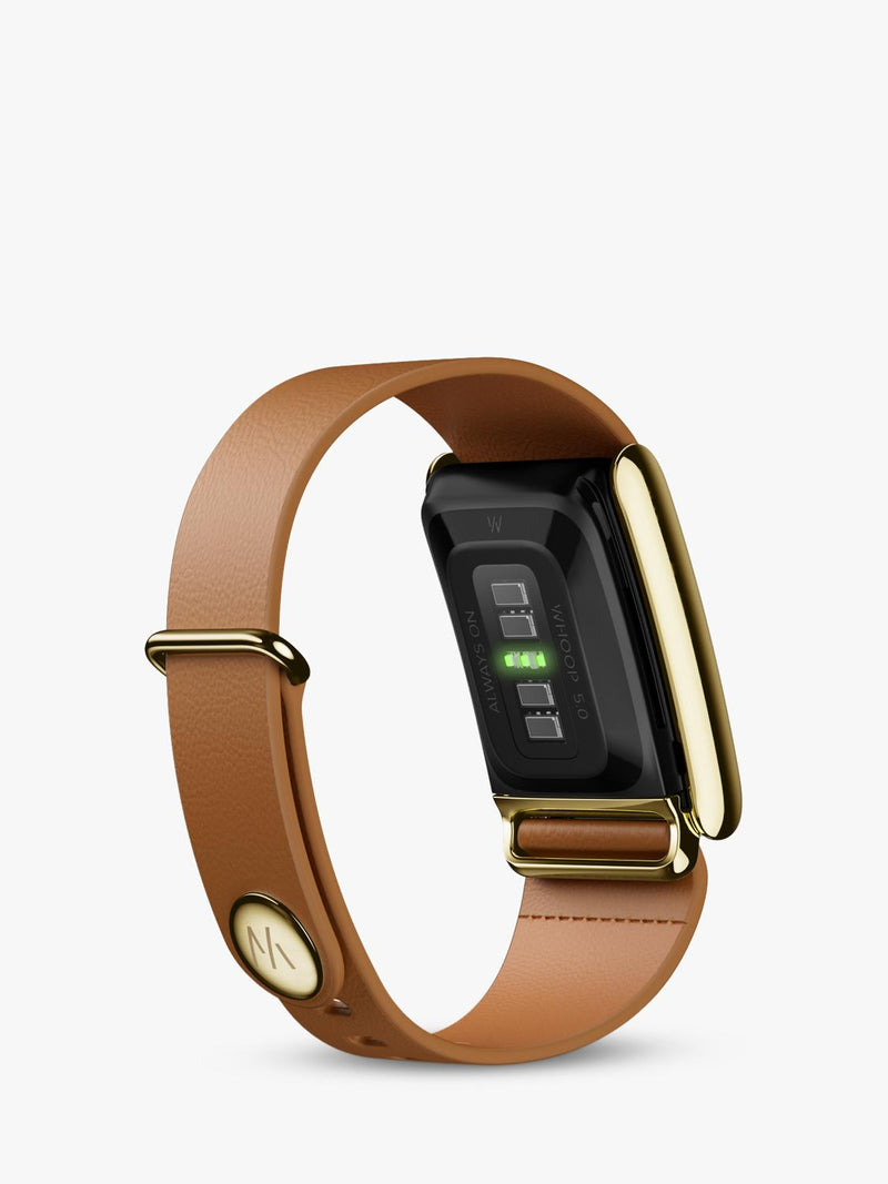 WHOOP LeatherLuxe narrow 5.0 brown strap, UK version