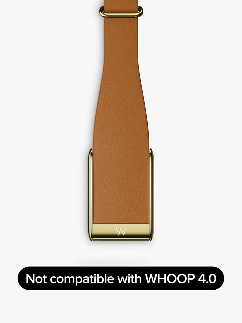 WHOOP LeatherLuxe narrow 5.0 brown strap, UK version