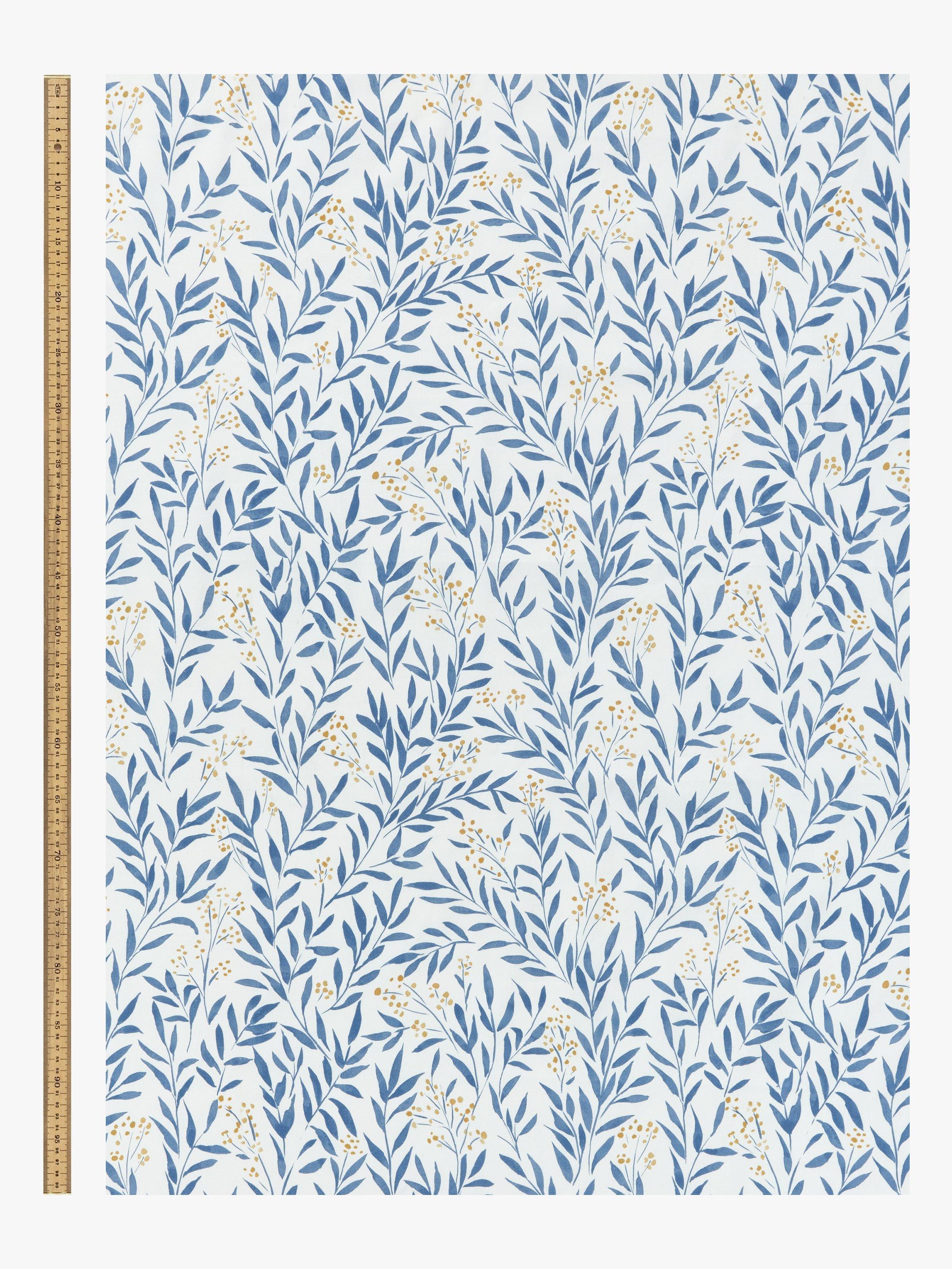 John Lewis Tansy blackout roman blind blue floral, UK version