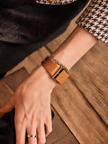 WHOOP LeatherLuxe narrow band strap brown (British brand)