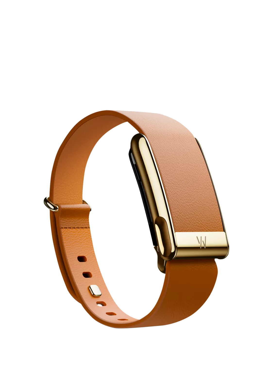 WHOOP LeatherLuxe narrow band strap brown (British brand)