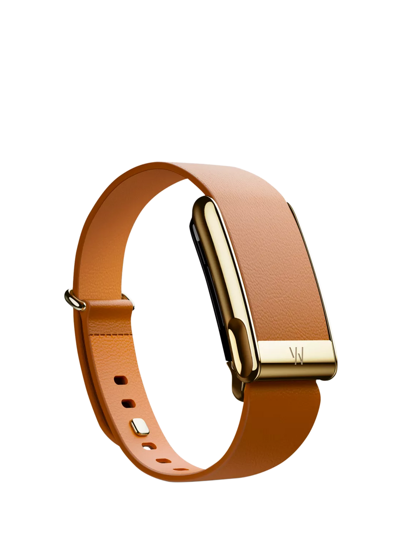 WHOOP LeatherLuxe narrow band strap brown (British brand)