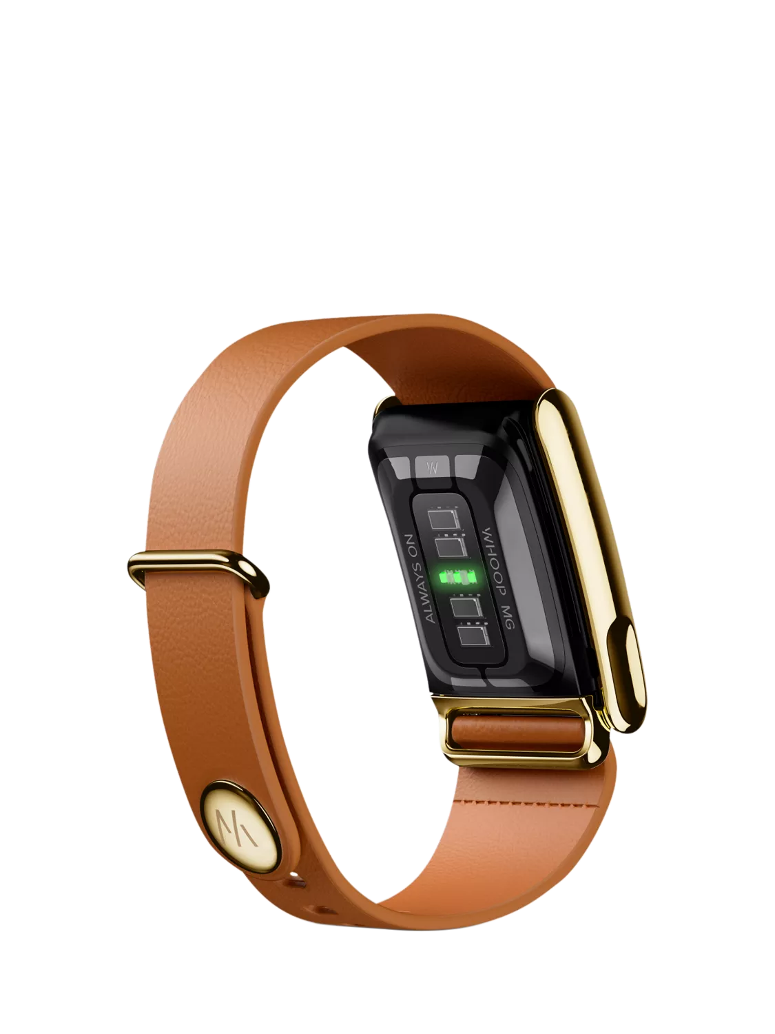 WHOOP LeatherLuxe narrow band strap brown (British brand)