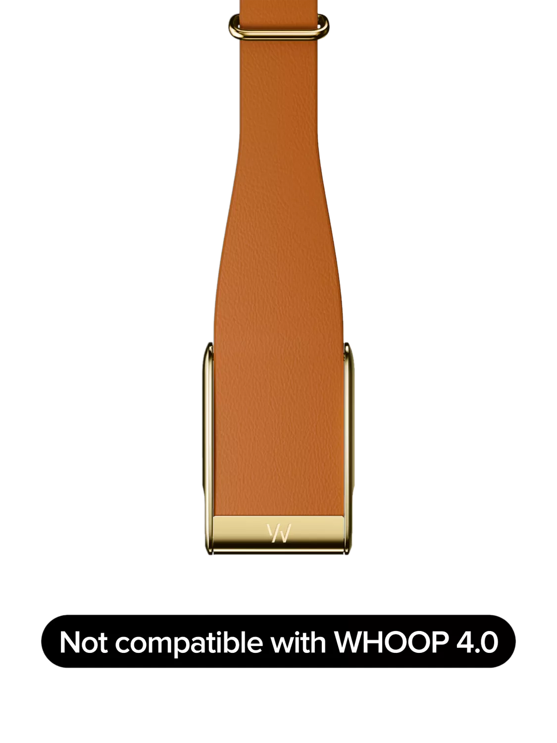 WHOOP LeatherLuxe narrow band strap brown (British brand)