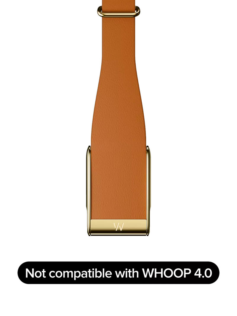 WHOOP LeatherLuxe narrow band strap brown (British brand)