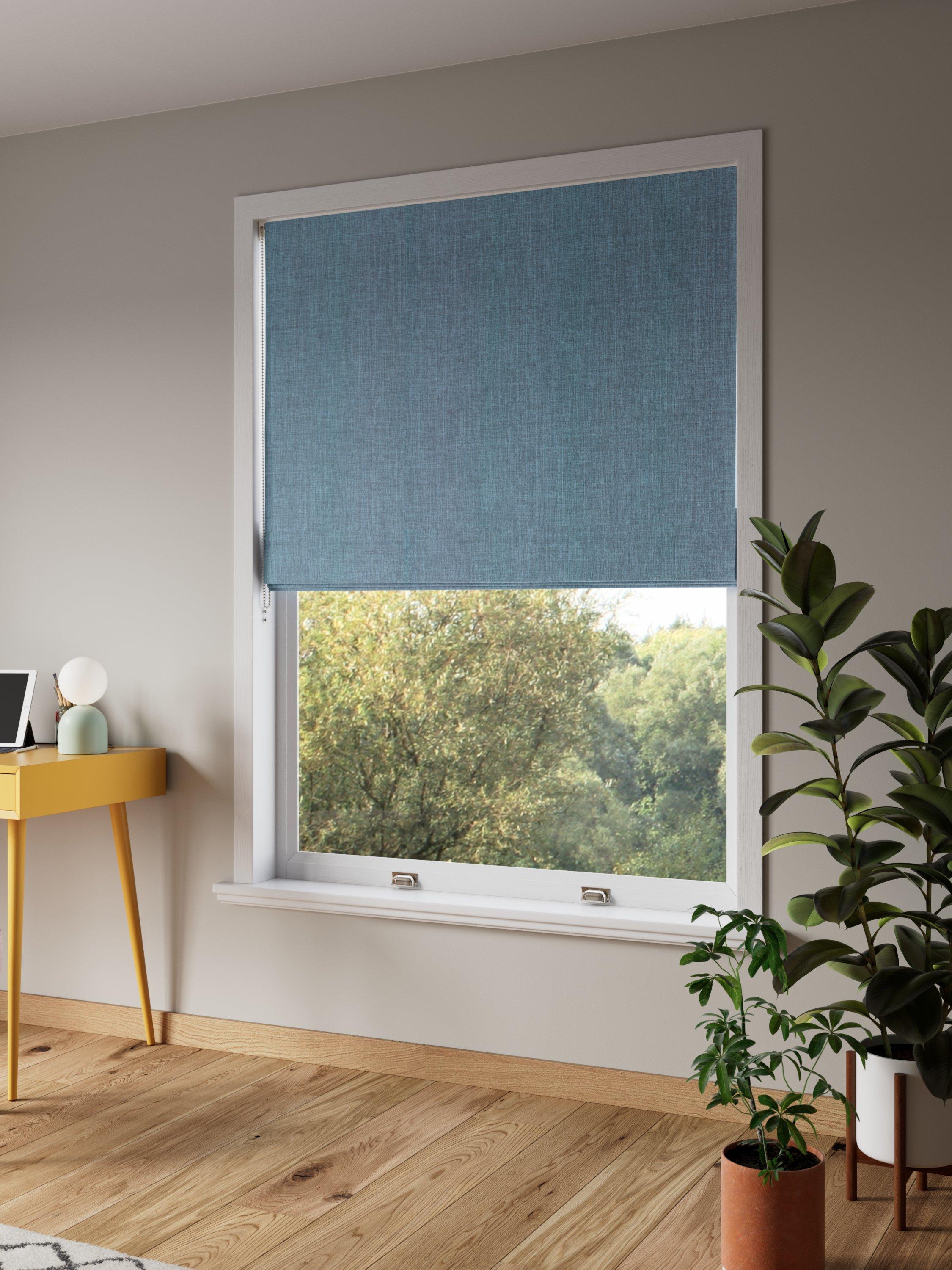 John Lewis Textured Weave Blackout Roman Blind 120x140cm - British product