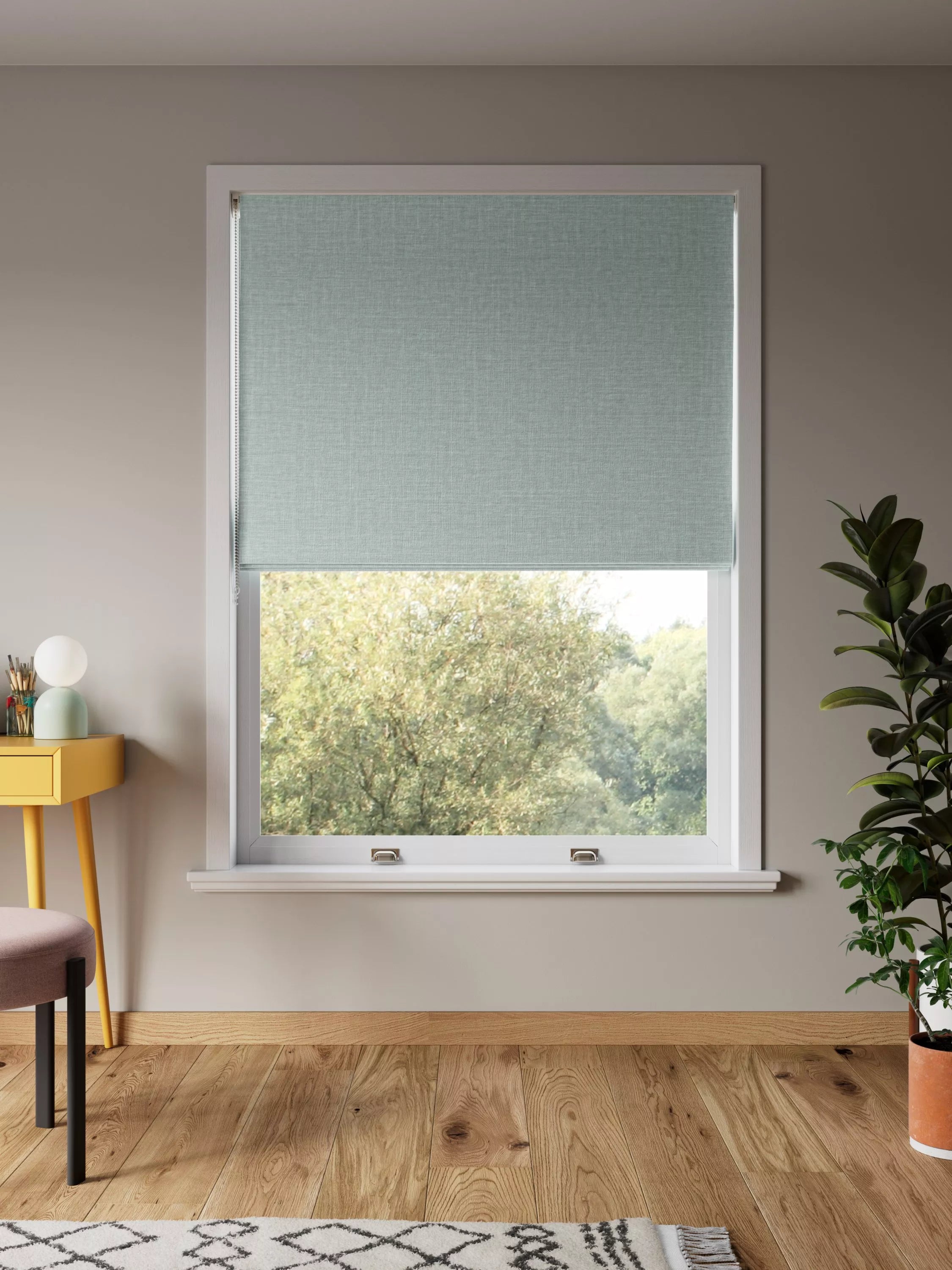 John Lewis Textured Weave Blackout Roman Blind 120 x 140cm