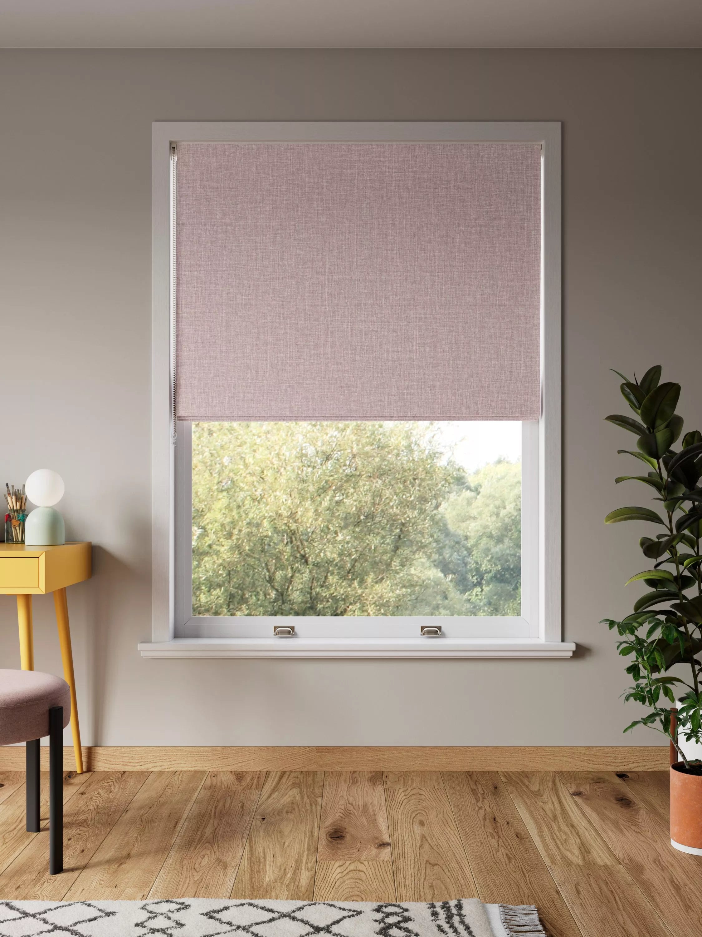 John Lewis Textured Weave Blackout Roman Blind 120 x 140cm