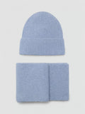 Mango kids beanie and scarf set light blue (British brand)