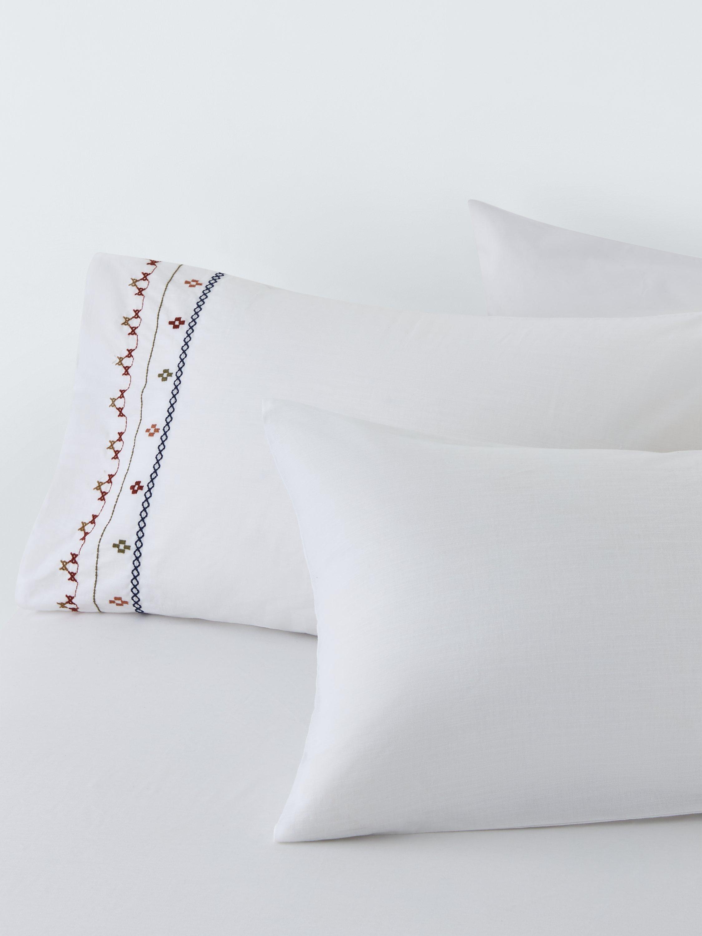 John Lewis embroidered geometric duvet cover set single (British brand)