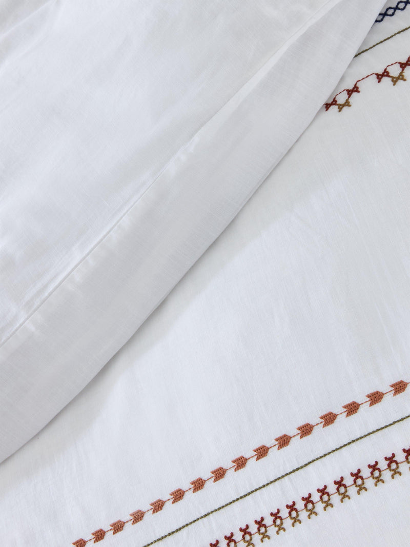 John Lewis embroidered geometric duvet cover set single (British brand)