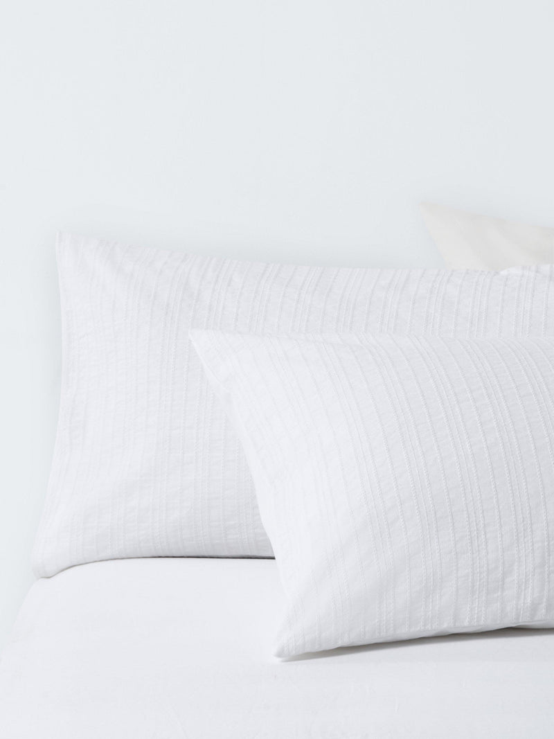 John Lewis Salcombe embroidered percale duvet cover set double, imported from the UK