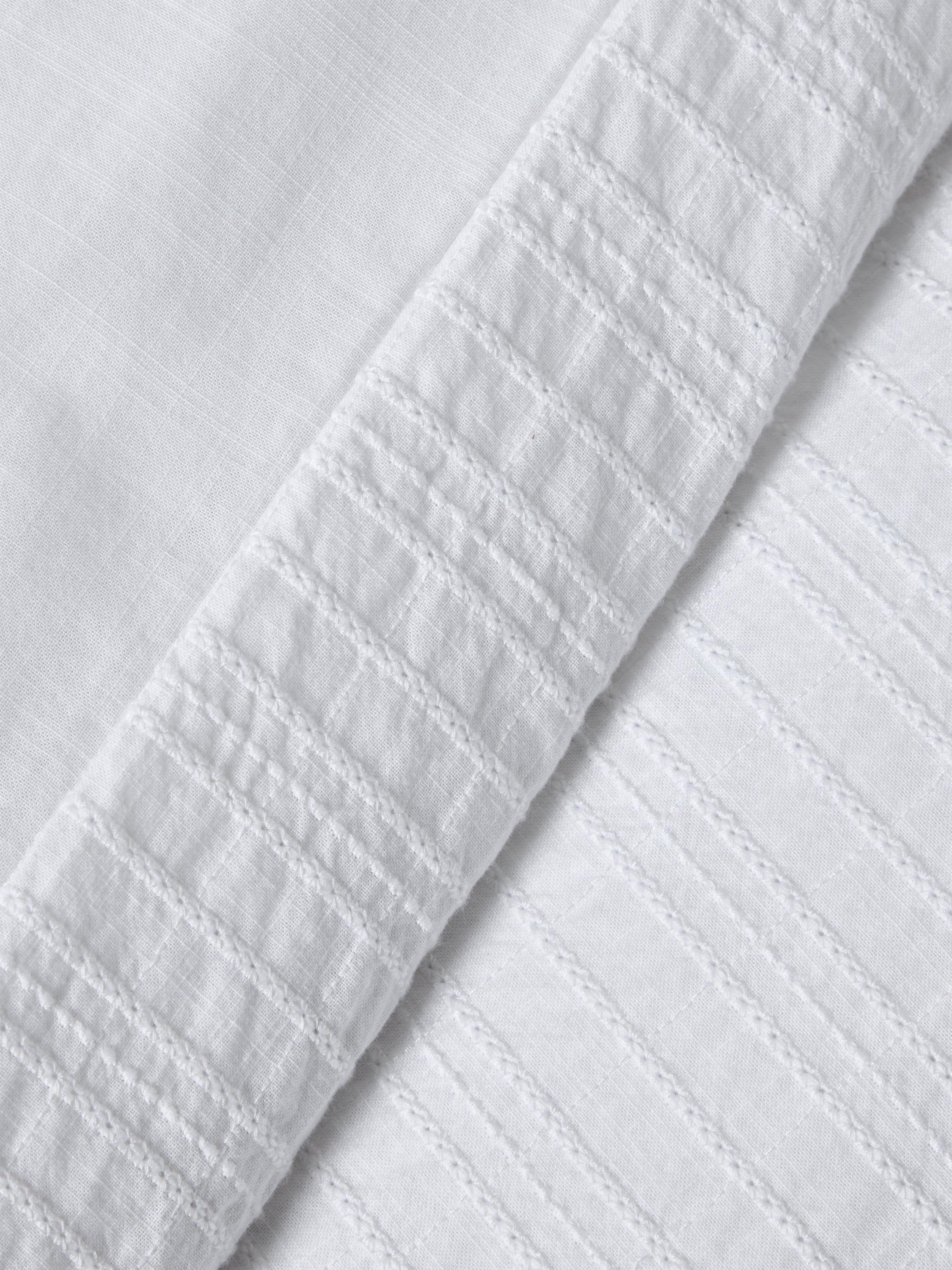 John Lewis Salcombe embroidered percale duvet cover set double, imported from the UK
