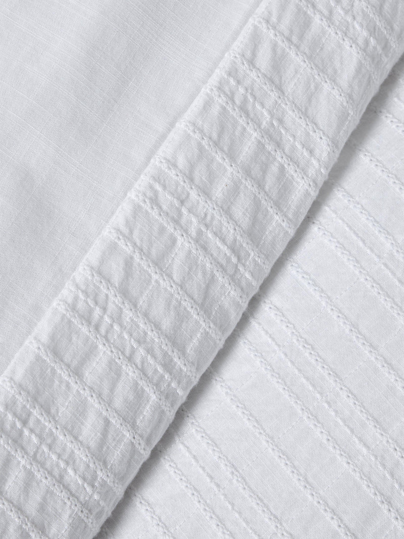 John Lewis Salcombe embroidered percale duvet cover set double, imported from the UK