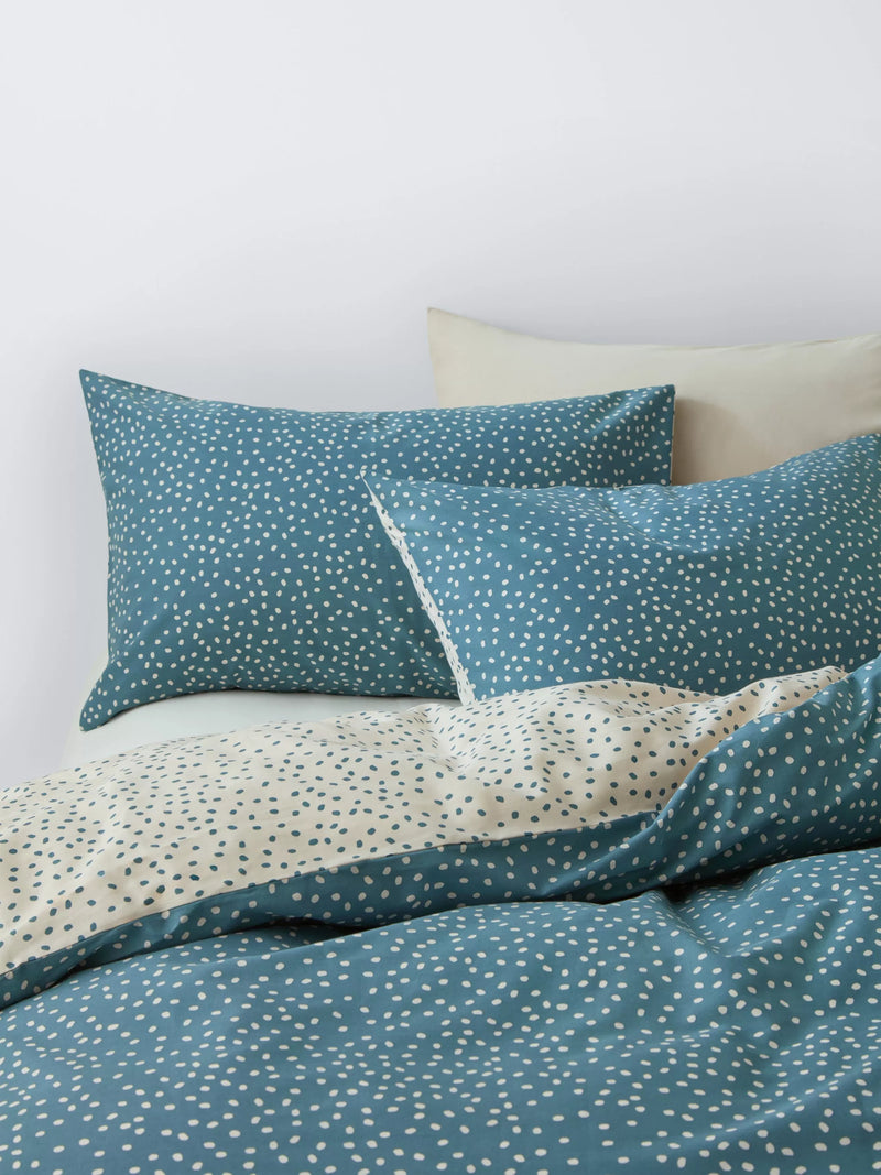John Lewis spots duvet cover set in blue, UK version