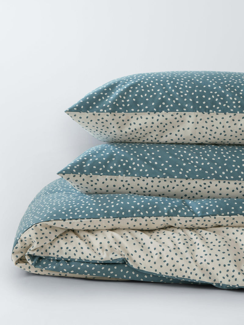 John Lewis spots duvet cover set in blue, UK version
