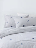 John Lewis duvet cover set Stanton pure cotton embroidered percale double, imported from the UK