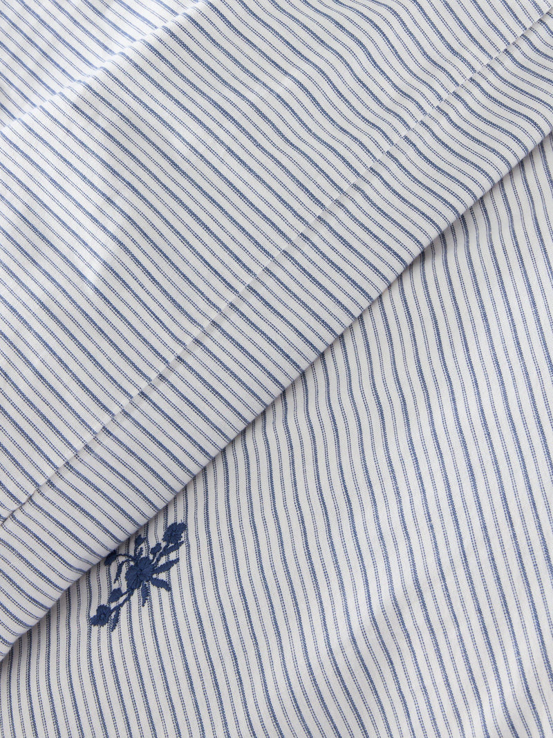 John Lewis duvet cover set Stanton pure cotton embroidered percale double, imported from the UK