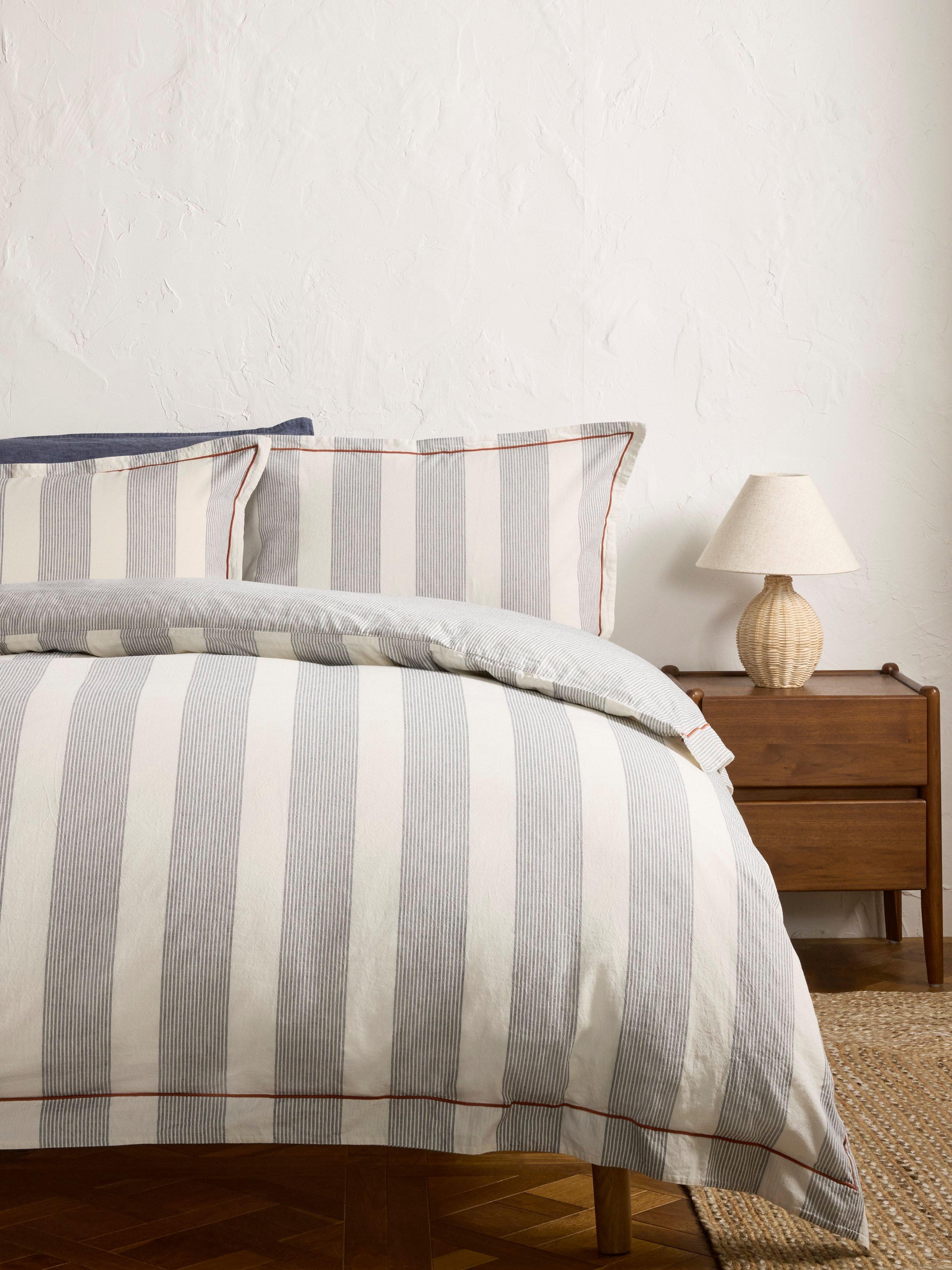 John Lewis Whitby multi stripe cotton bedding double (British brand)