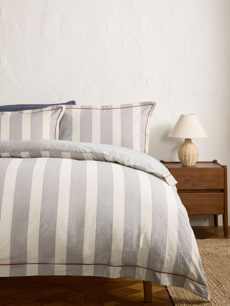 John Lewis Whitby multi stripe cotton bedding double (British brand)