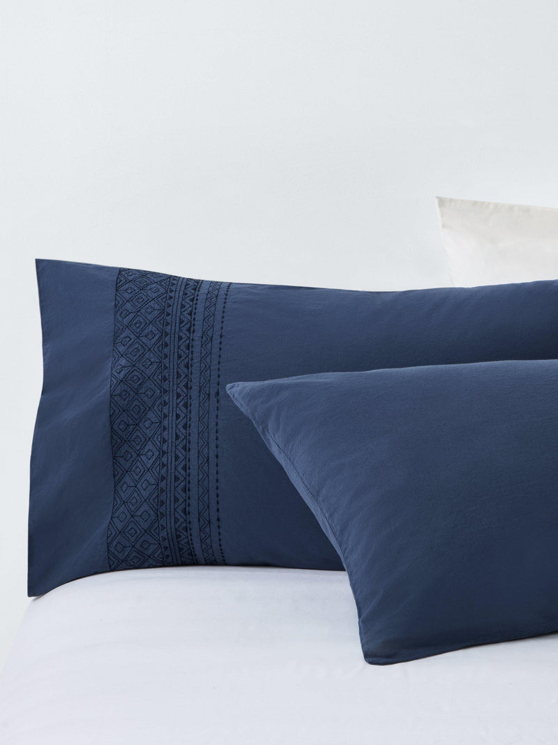 John Lewis Zia stonewash cotton percale duvet cover set double (British brand)