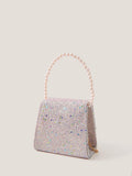 Monsoon kids' bow glitter bag in pink, UK version