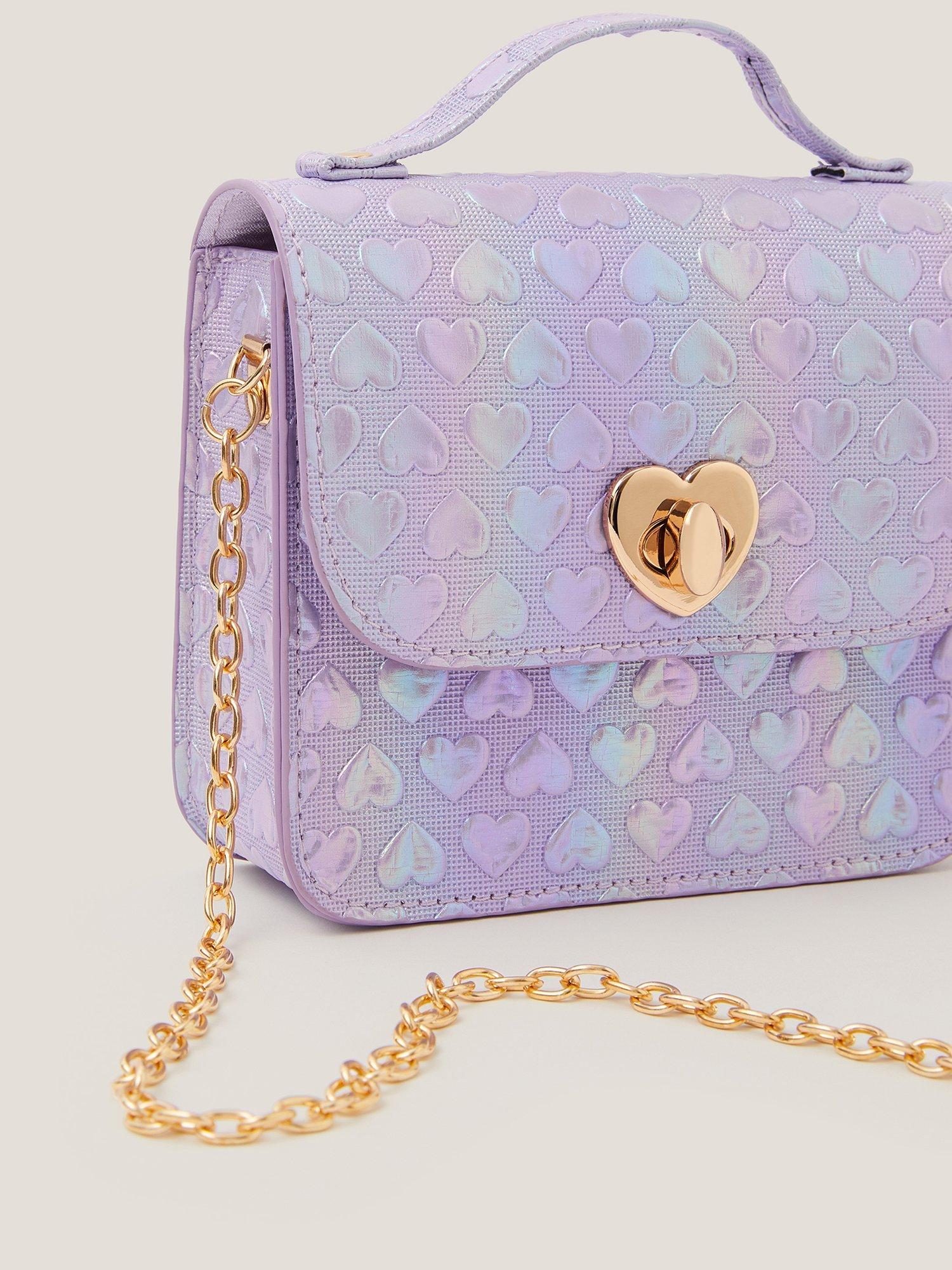 Monsoon Rainbow Heart satchel bag for kids - British product