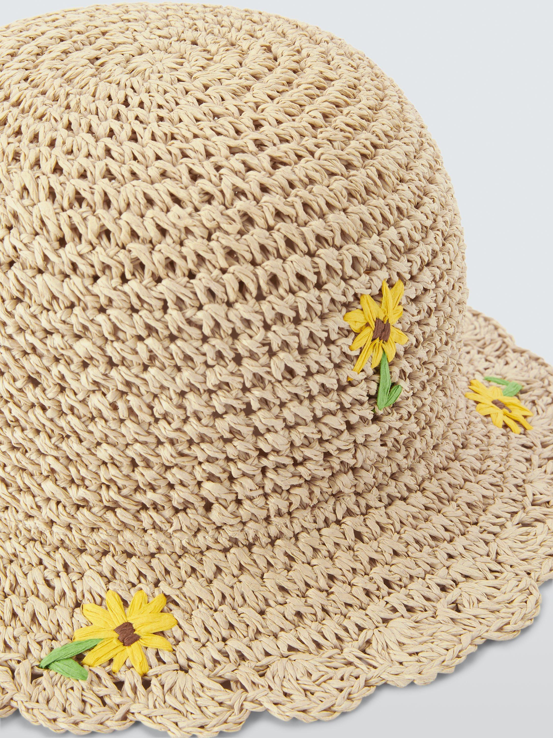John Lewis kids' paper straw hat with sunflowers, UK version