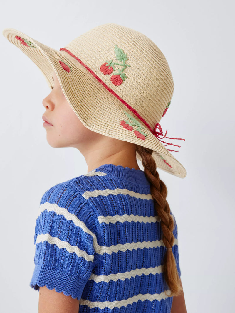 John Lewis kids straw hat natural - British product
