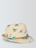 John Lewis kids dinosaur straw hat natural multi, imported from the UK