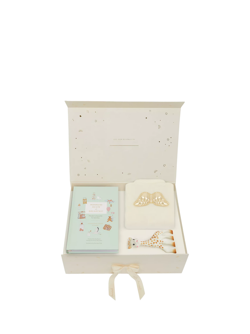 Marie-Chantal cream baby gift set, imported from the UK