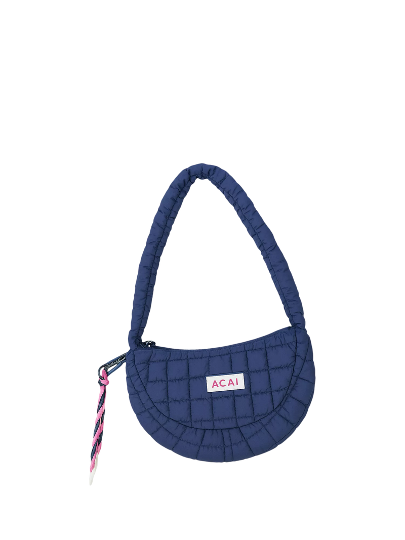ACAI Quilted Sling Bag, Navy