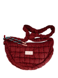 ACAI Quilted Sling Bag, Cabernet