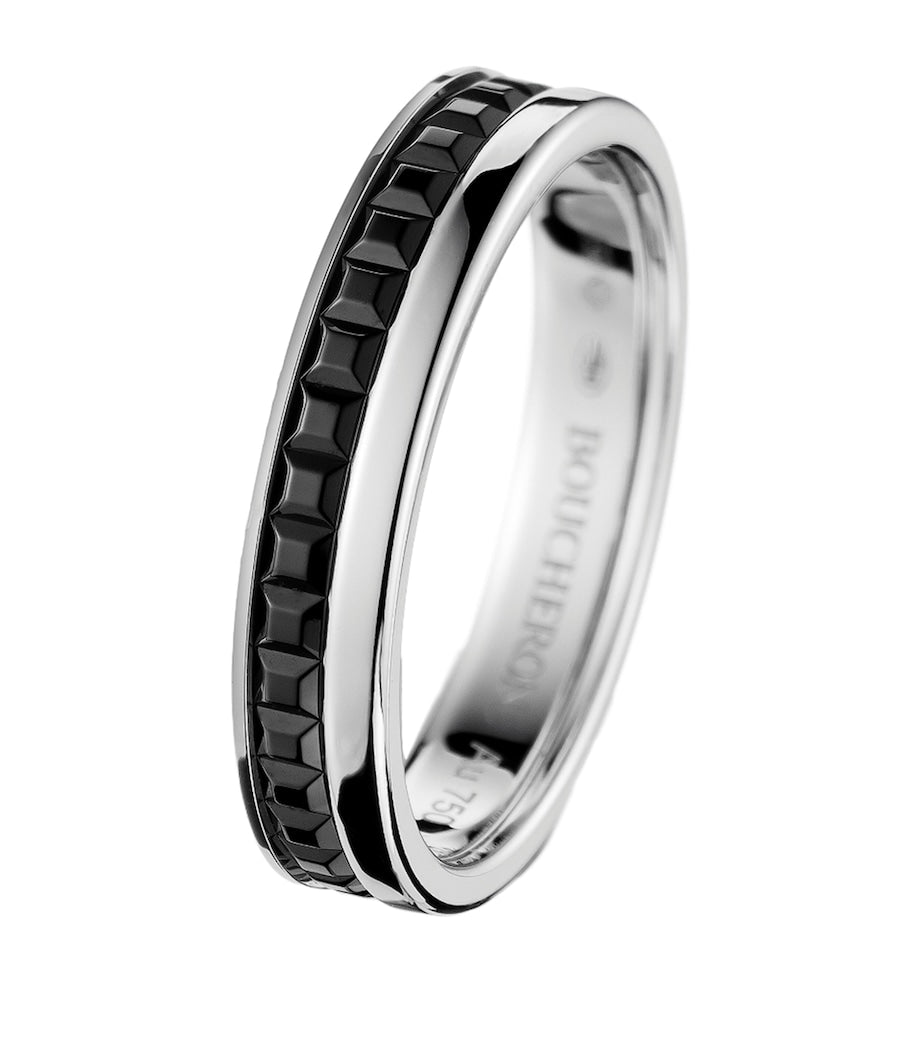 Boucheron Quatre Black Edition wedding band white gold, UK version