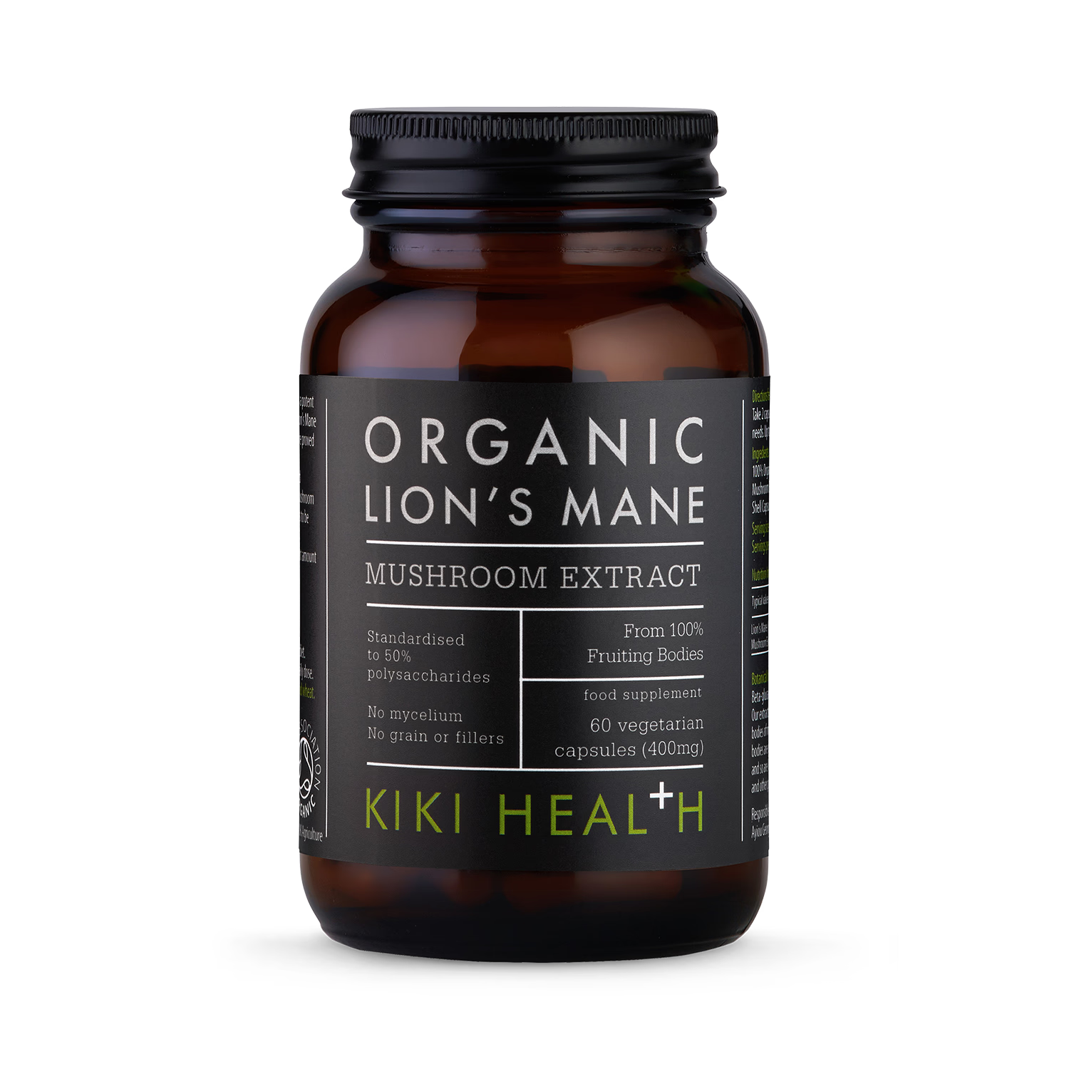 KIKI Health mushroom extract capsules 60 vegicaps, imported from the UK
