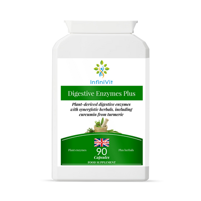 Holland & Barrett InfiniVit Digestive Enzymes Plus Digestive Enzyme Supplement 90 Capsules- Buy online at McGrocer