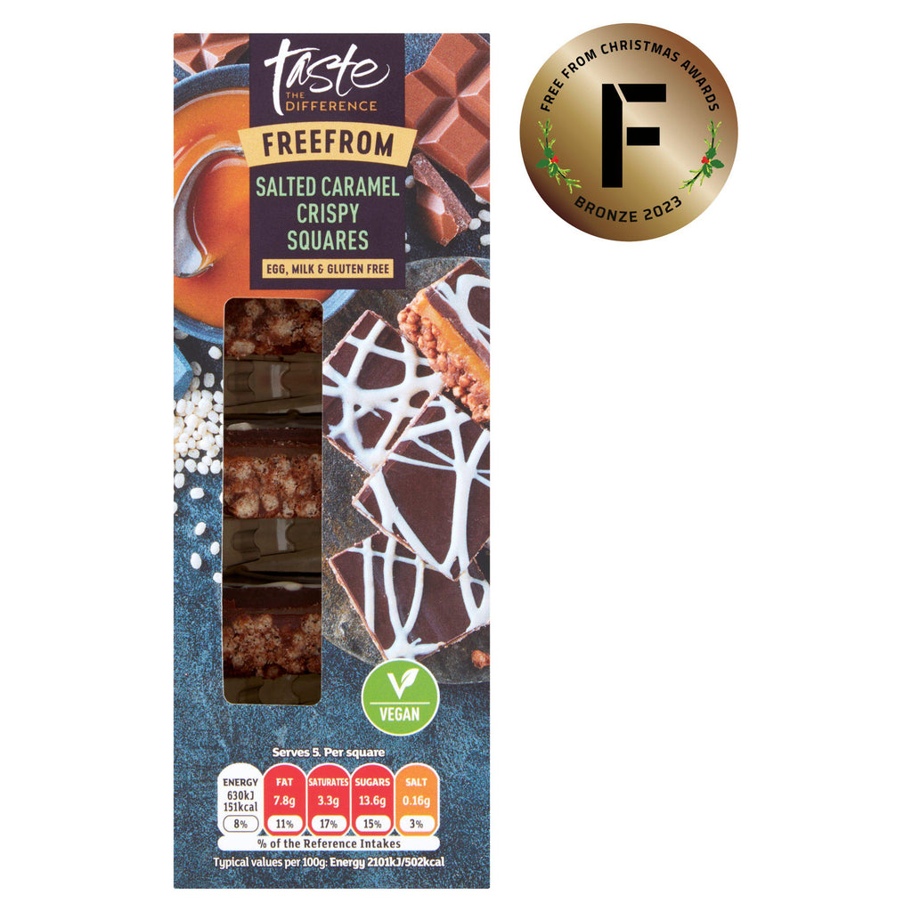 Sainsbury's Free From Salted Caramel Crispy Stacker, Taste the Difference 150g