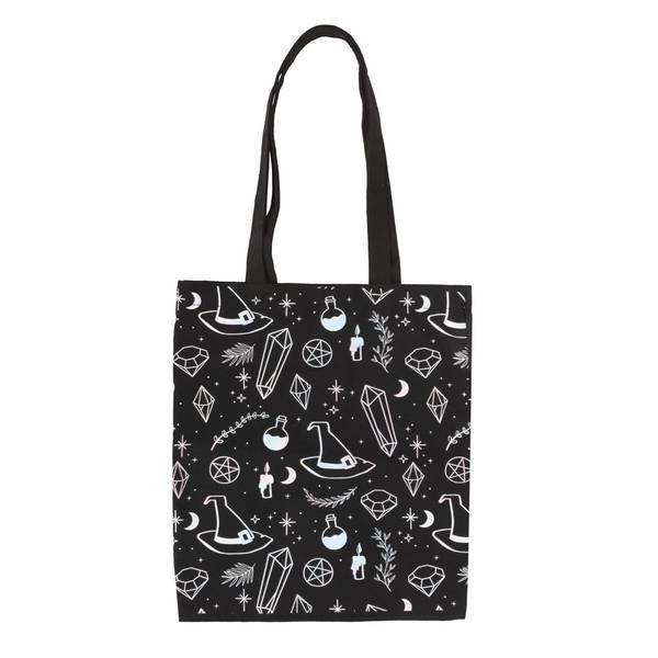 Something Different crystal witch printed polycotton bag, imported from the UK