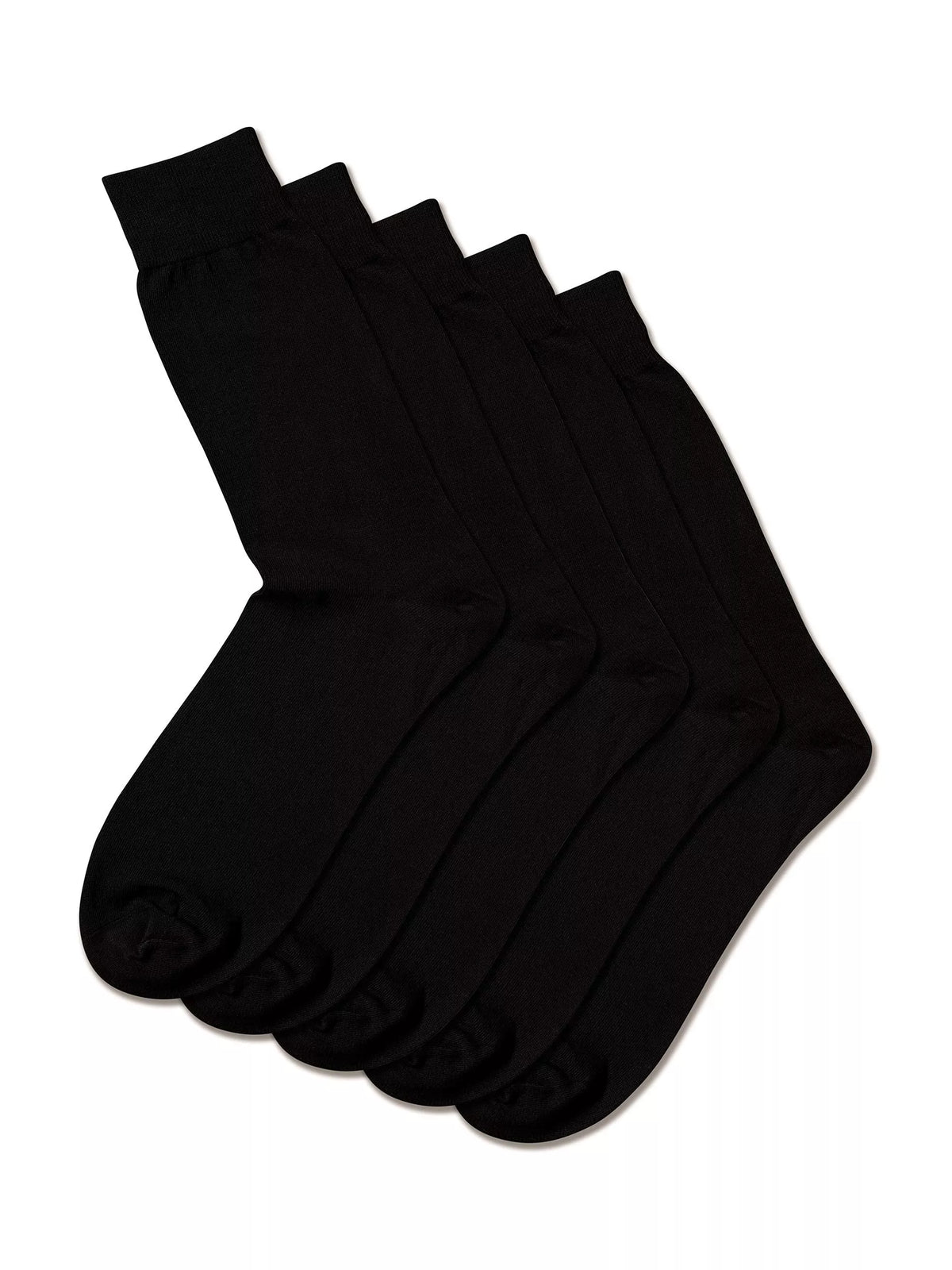 Charles Tyrwhitt cotton rich crew socks pack of 5 black, UK version