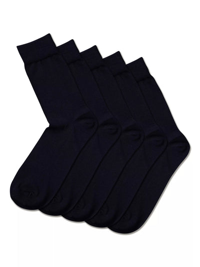 John Lewis Charles Tyrwhitt Cotton Rich Crew Socks Pack of 5 Navy- Buy online at McGrocer