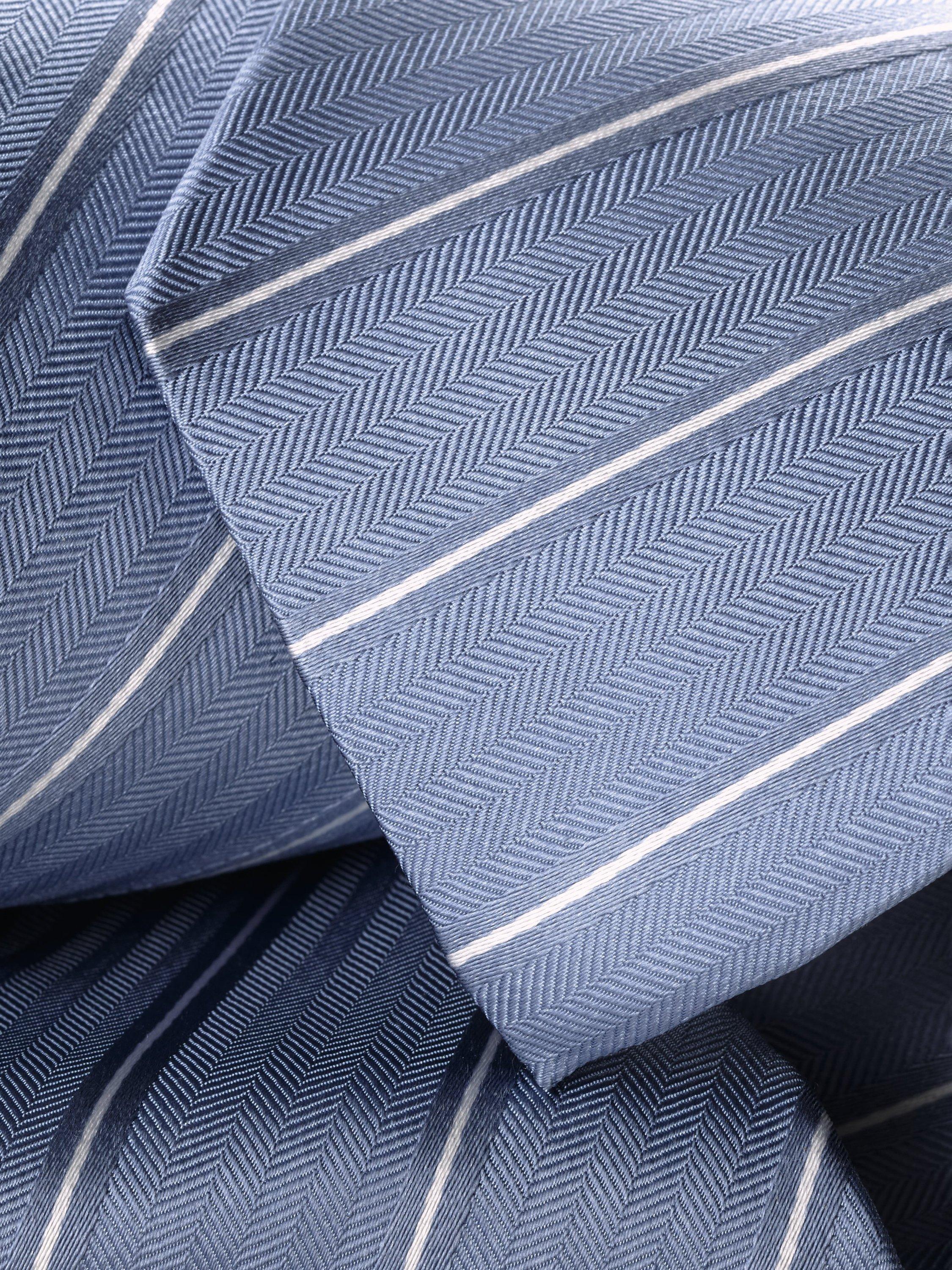 Charles Tyrwhitt striped silk tie sky blue - British product