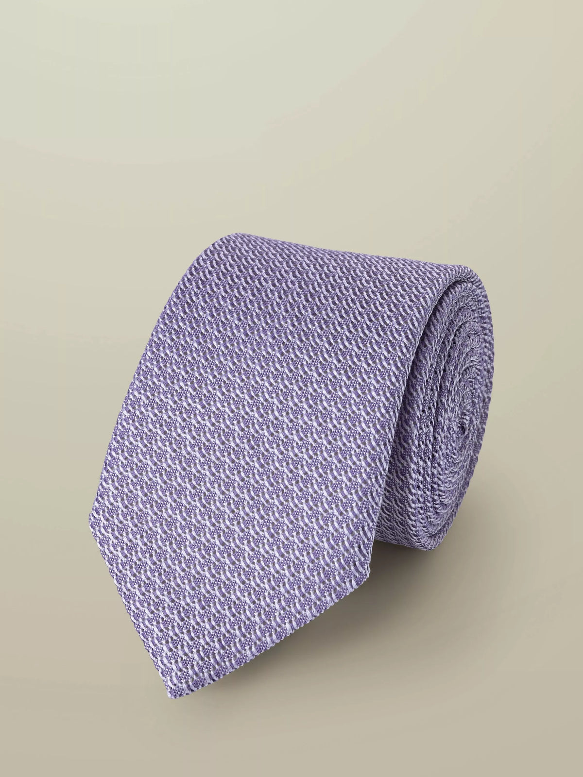 Charles Tyrwhitt textured silk tie lilac purple, imported from the UK